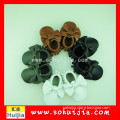 China shoe factory OEM or ODM colorful leather bow shoes infant boy moccasins with baby
